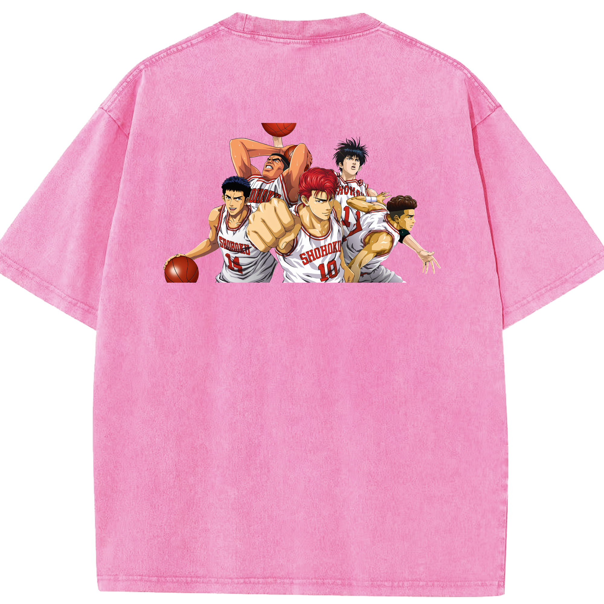 （画像用） SLAM DUNK／スラムダンク 綿100% ヴィンテージ風 半袖Tシャツ（背面プリント）